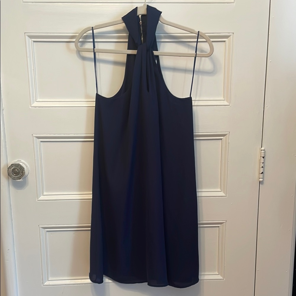 Soprano Blue Halter Sundress Cocktail